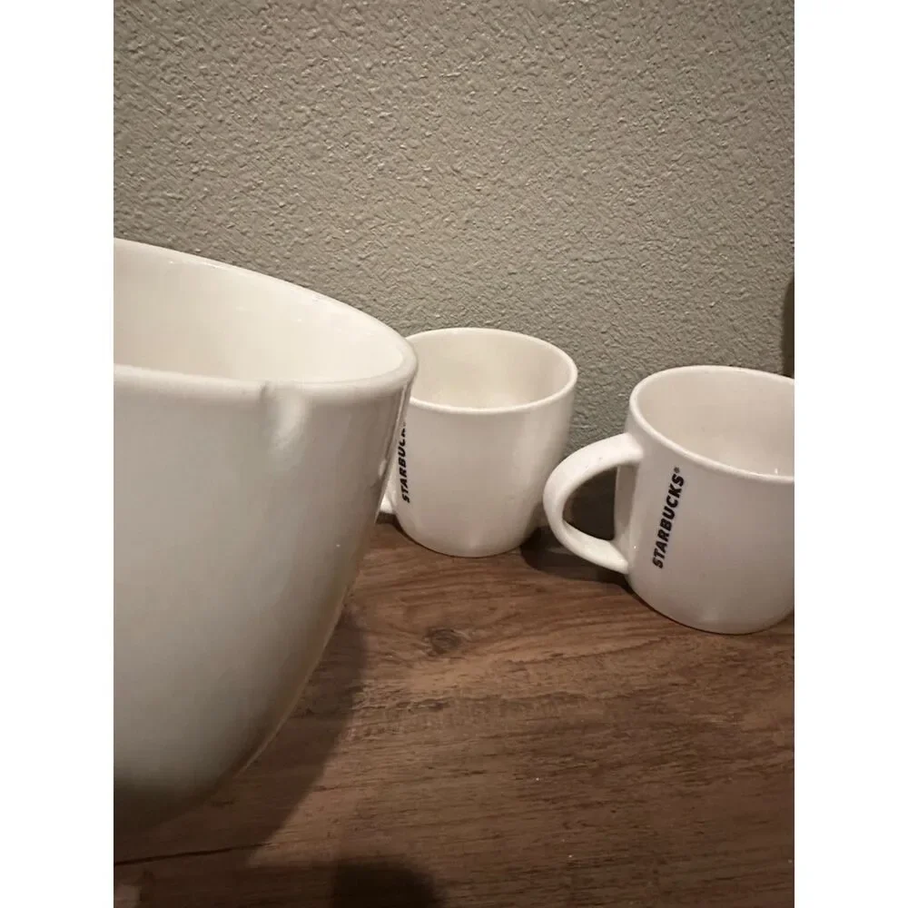 Starbucks Classic White/Green Logo Coffee Mug Three Set